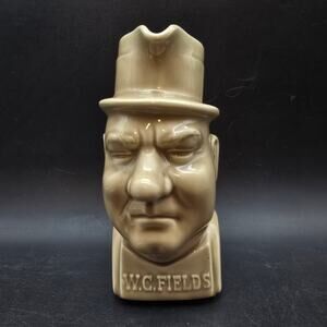 McCoy WC Fields Tan Pitcher Mug USA Pottery Vintage